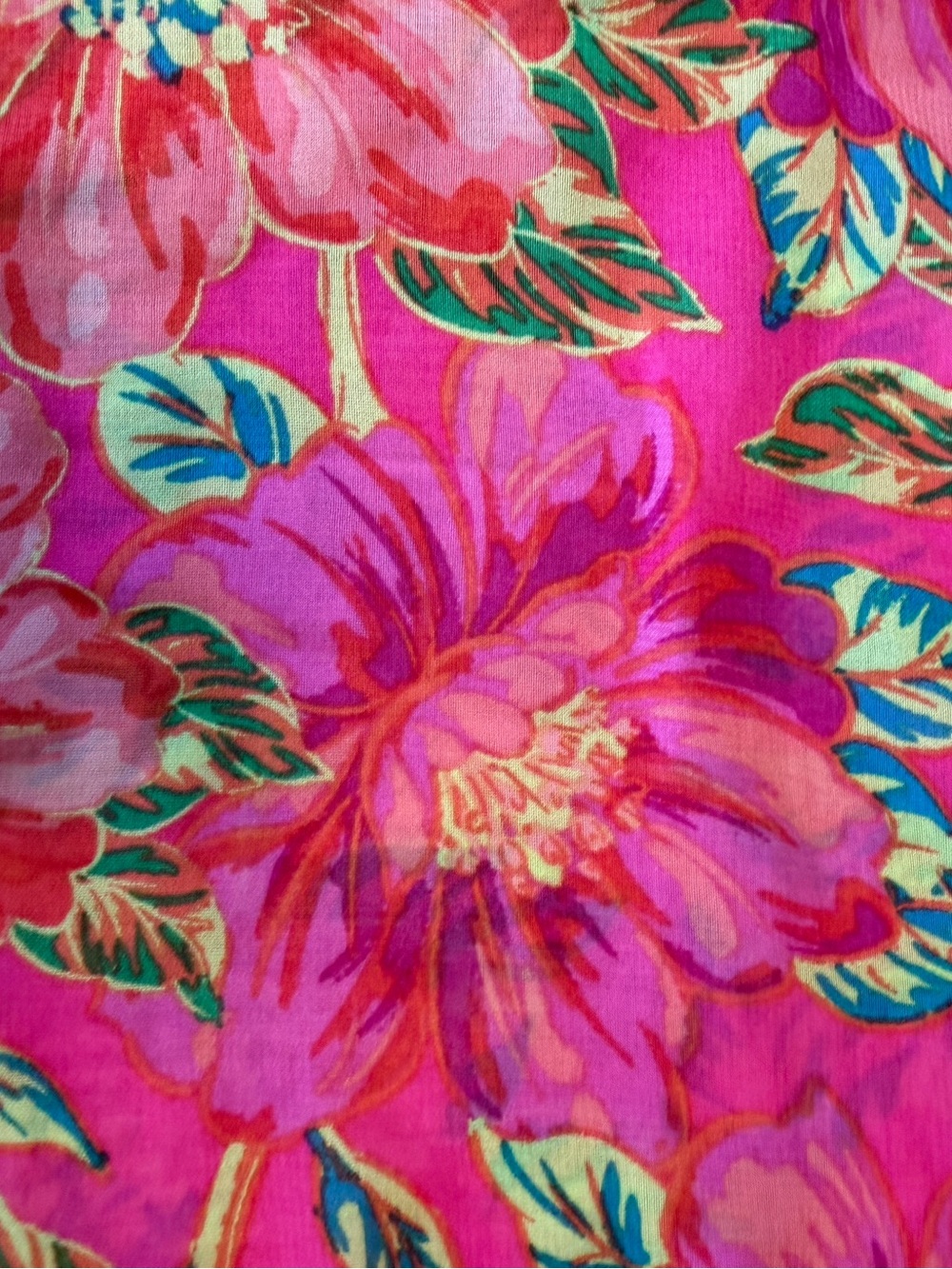 Beach Riot Pink Floral Semi Sheer Short (20”) Pareo Wrap. O/S.